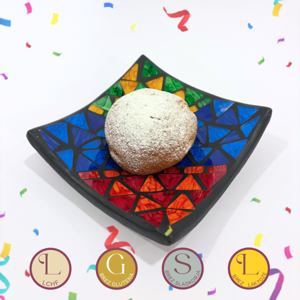 lchf pustni krof z marmelado/s čokolado